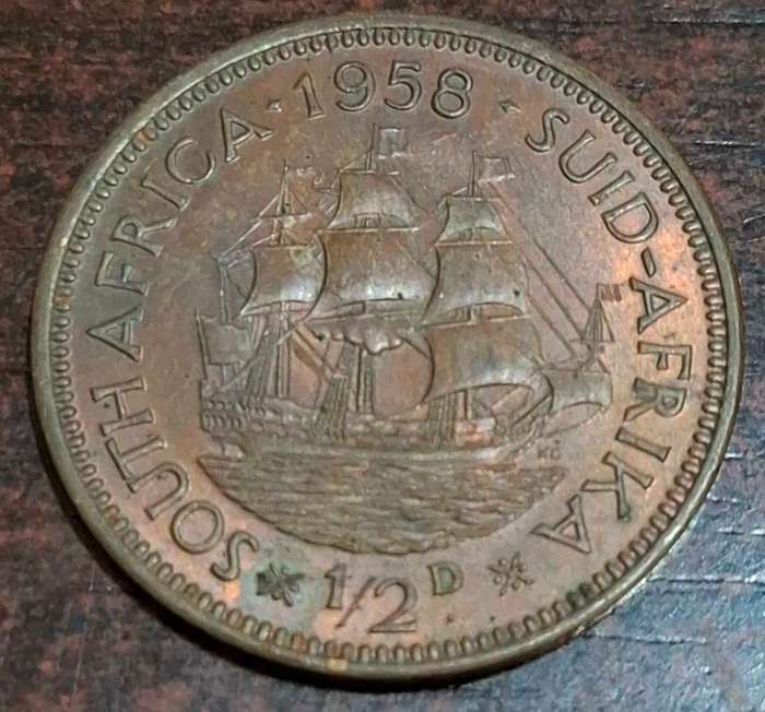 1958 South African half-penny