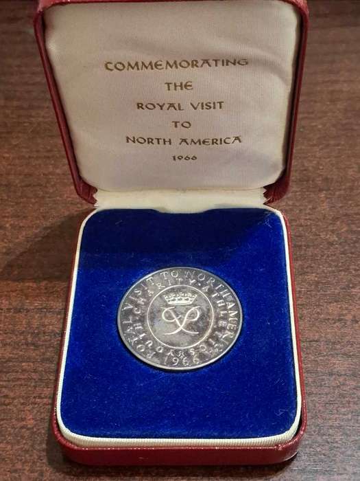Great Britain 1966 Prince Philip Duke Edinburgh Visit America Silver Medal