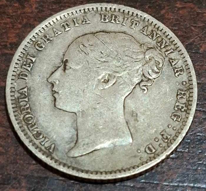 1872 Queen Victoria Sixpence coin from the United Kingdom