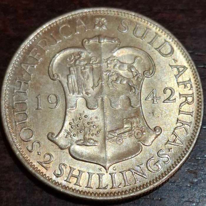 1942 South African two shillings