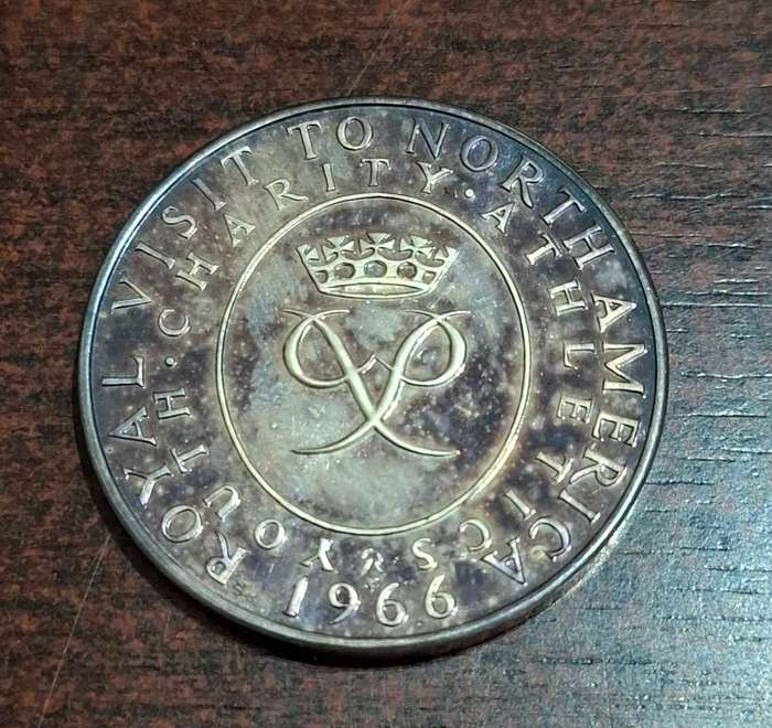 Great Britain 1966 Prince Philip Duke Edinburgh Visit America Silver Medal