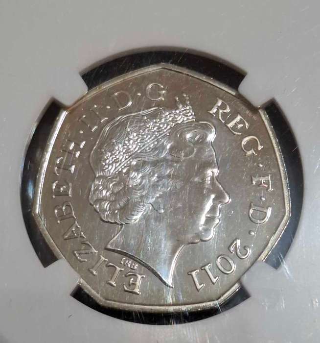 2011 Olympics High Jump 50p Fifty Pence Coin MS65 NGC Britain