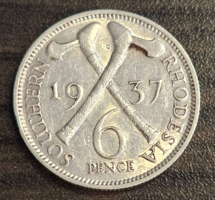 1937 S.Rhodesia 6 Pence