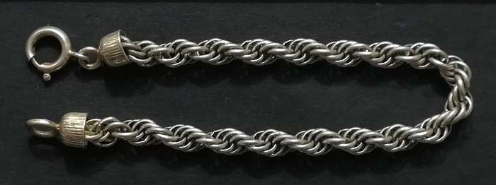 STERLING SILVER ROPE BRACELET 4 X 175MM 10 GRAMS