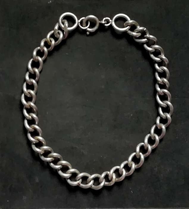 STERLING SILVER CHARM BRACELET 6 X 220MM 19.8 GRAMS