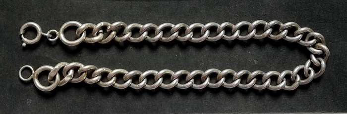 STERLING SILVER CHARM BRACELET 6 X 220MM 19.8 GRAMS
