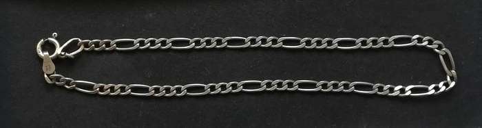 STERLING SILVER ITALY HAIN BRACELET 3X220MM 3.4 GRAMS