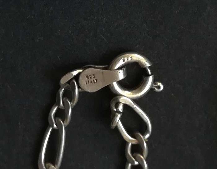 STERLING SILVER ITALY HAIN BRACELET 3X220MM 3.4 GRAMS