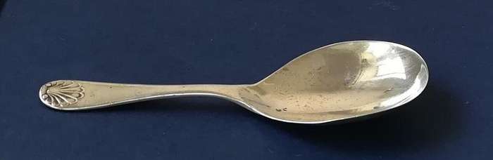 STERLING SILVER BIRMINGHAM 1947 CADDY SPOON 95X38X45MM 14 GRAMS