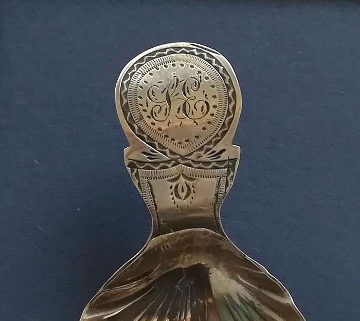 GEORGIAN LONDON 1793 CADDY SPOON 35X45X70MM