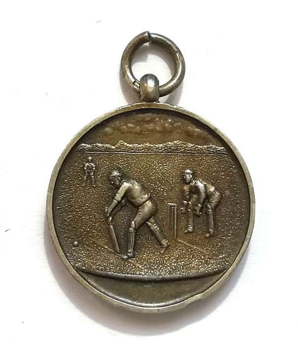 STERLING SILVER BIRMINGHAM 1909 RICKET FOB/MEDALLION 25MM 8.2 GRAMS