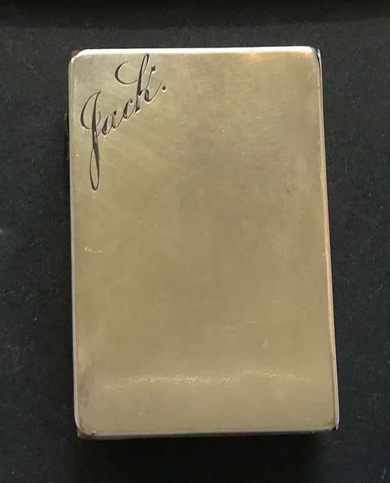 STERLING SILVER BIRMINGHAM 1901 - MATCHES CUT OUT HOLDER 14X28X42MM 11 GRAMS