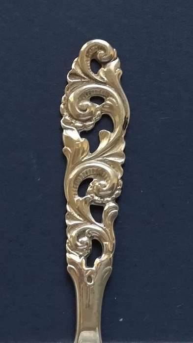 NORWAY 830 SILVER *MULIUS* CADDY SPOON 25X35X90MM 9.2 GRAMS
