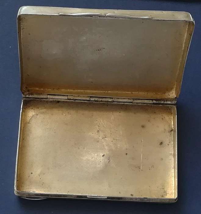 800 CONTINENTAL SILVER SNUFF BOX **LOOK** 12X47X72MM 47 GRAMS
