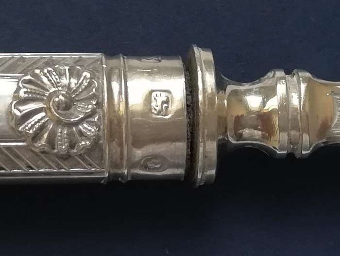 VICTORIAN SHEFFIELD 1861 STERLING SILVER *CAKE SERVERS* BOXED 176 GRAMS BOX 90X320MM
