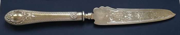 VICTORIAN SHEFFIELD 1861 STERLING SILVER *CAKE SERVERS* BOXED 176 GRAMS BOX 90X320MM
