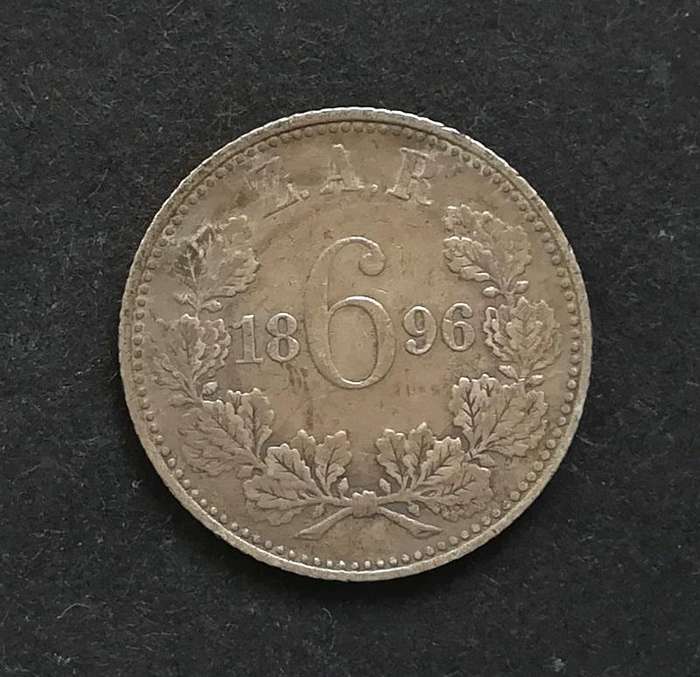 ZAR 1896 6 PENCE