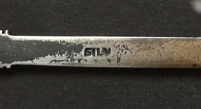 STERLING SILVER  21ST KEY BROOCH 15X58MM 4.7 GRAMS