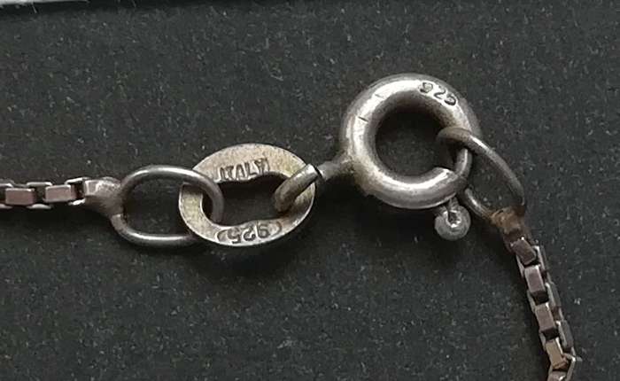 STERLING SILVER ITALY BALL CHAIN  420MM 2.4 GRAMS