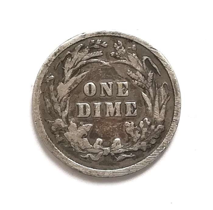 UNITED STATES 1898 SILVER BARBER DIME