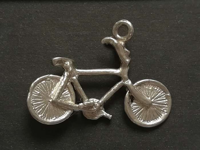 STERLING SILER CHARM - BICYCLE 15X25MM 22 GRAMS
