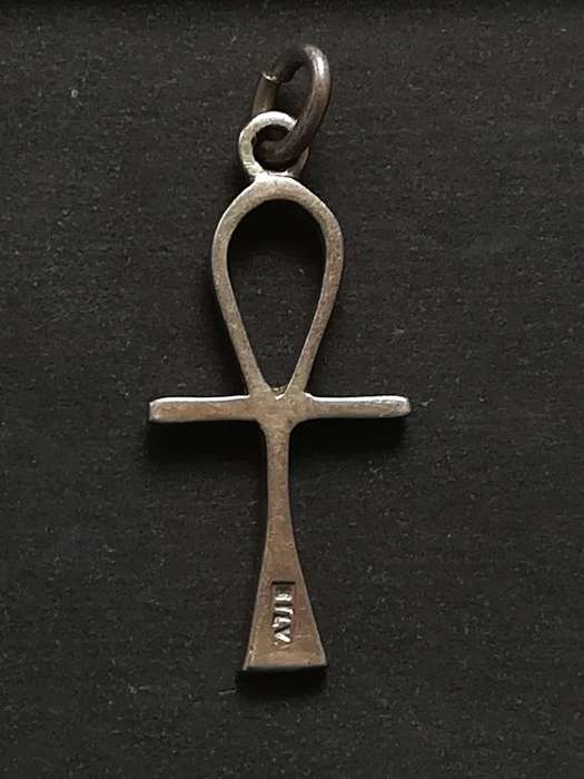 STERLING SILVER ANHK CROSS PENDANT 11X22MM