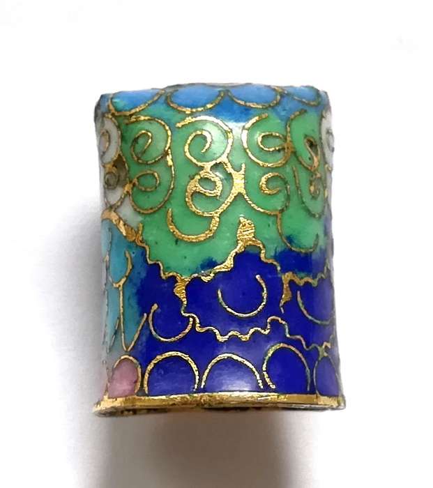 CLOISONNE THIMBLE- OWL