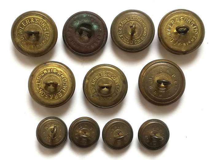 RHODESIAN GENERAL SERVICE BRASS MILITARY BUTTONS 1956-1980