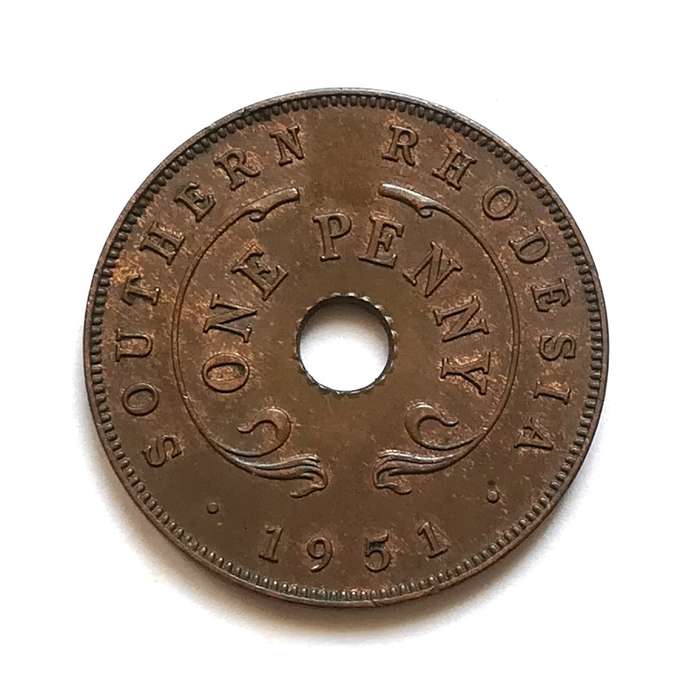 SOUTHERN RHODESIA 1951 PENNY