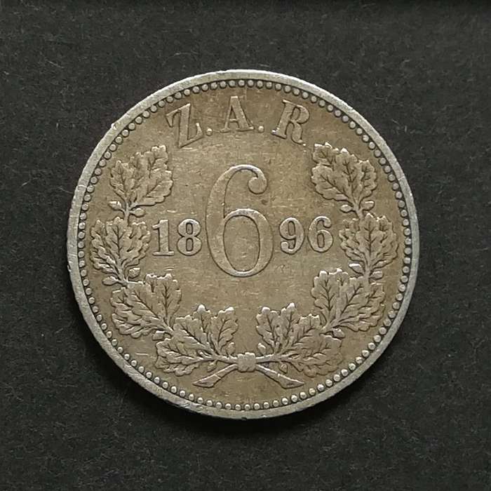 ZAR 1896 6 PENCE