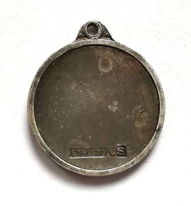 STERLING SILVER ST CHRISTOPHER PENDANT 16MM 2.3 GRAMS