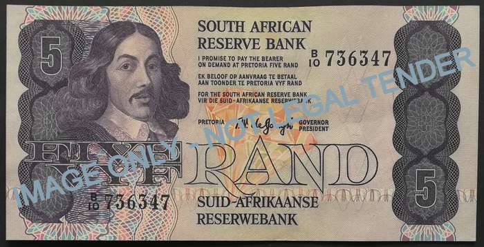 T W DE JONGH 5 RAND 4TH ISSUE