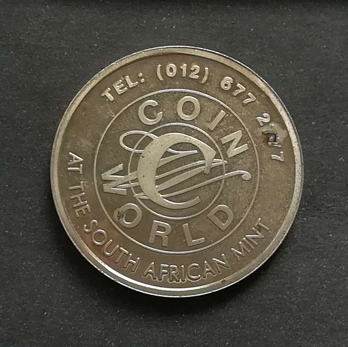 COIN WORLD + S A M 2009 *RHINO* TOKEN 24MM