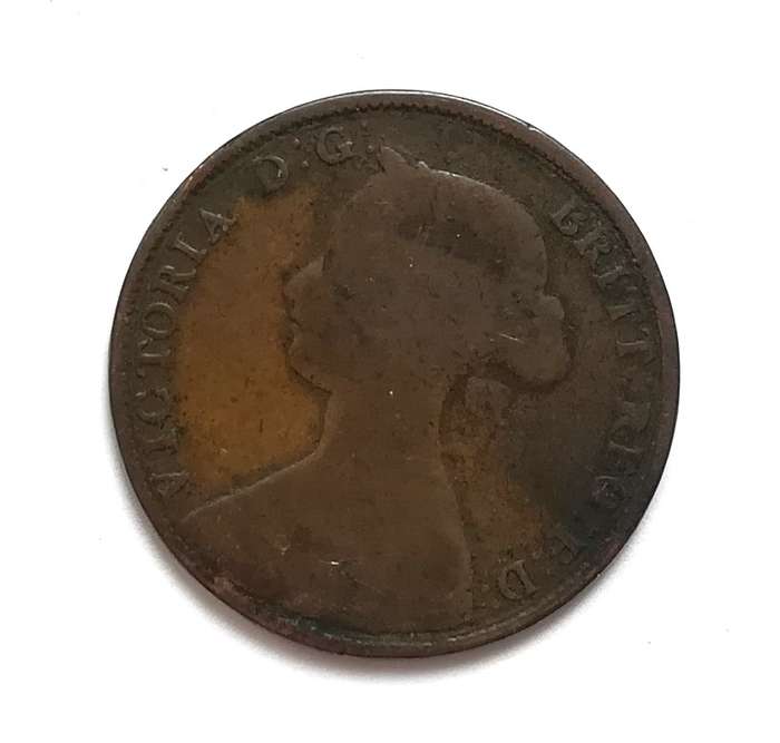 GREAT BRITAIN 1861 1/2 PENNY