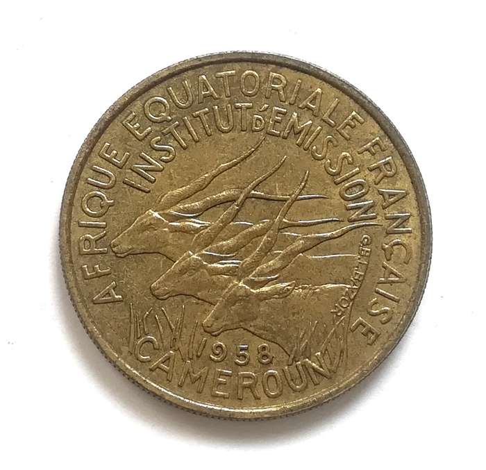 CAMEROON 1958 25 FRANC COIN