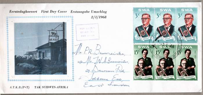 SOUTH WEST AFRICA (1968 President Swart)