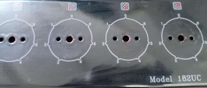 UNIVA STOVE / OVEN FACE PANEL. MODEL : 182UC