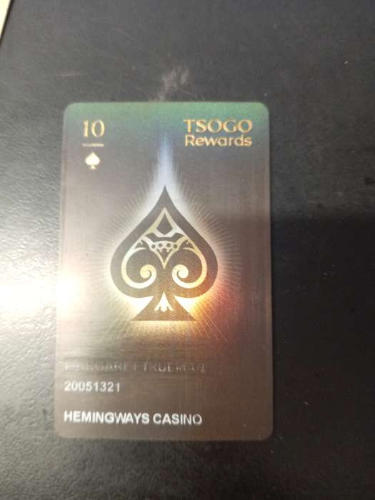 CASINO MEMORABILIA : TSOGO SUN / HEMMINGWAYS / FISHER RIVER SUN.