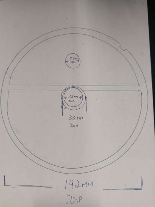 INDUSTRIAL VEGETABLE PROCESSOR CUTTING BLADE AS PER PHOTO AND SPECS.