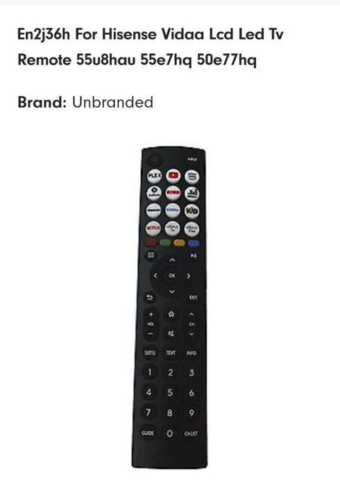 HISENSE TV REMOTE CONTROL
