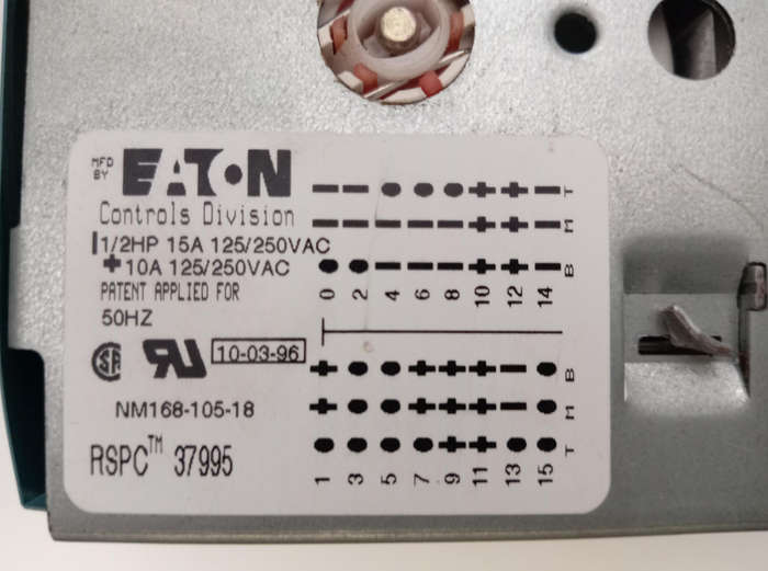 SPEEDQUEEN WASHING MACHINE TIMER. RSPC 37995.