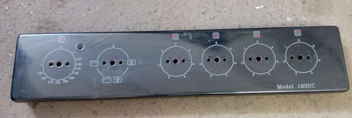 UNIVA STOVE / OVEN FACE PANEL. MODEL : 182UC