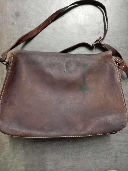 VINTAGE HAND MADE / STITCHED LEATHER  SATCHEL