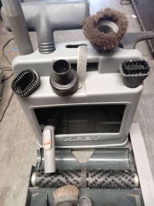 Kirby vacuum cleaner caddy with accessories included