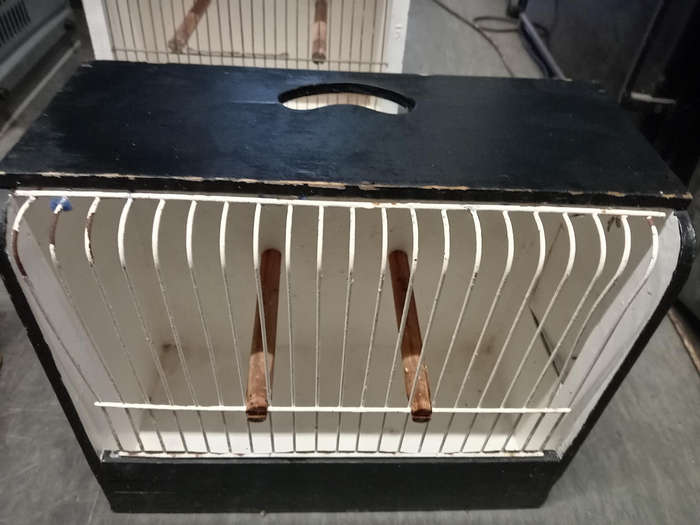2 X BIRD SHOW CAGES.