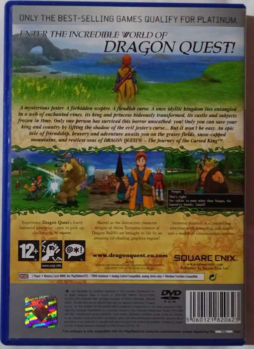Dragon Quest - The journey of the Cursed King for PS2 (PAL, CIB)