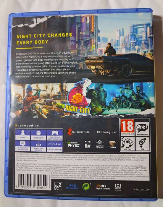 Cyberpunk 2077 for Ps4 (CIB)
