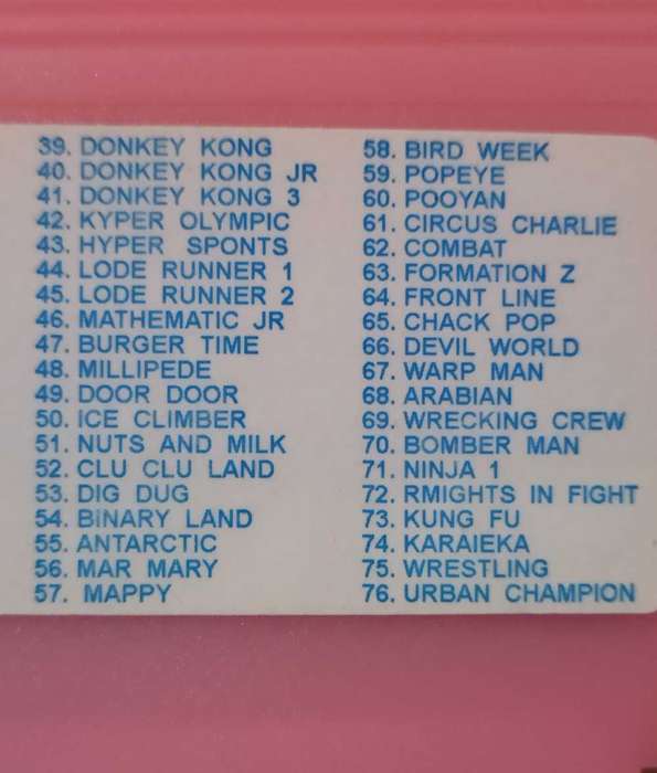 Super 76 in 1 TV Game Cartridge