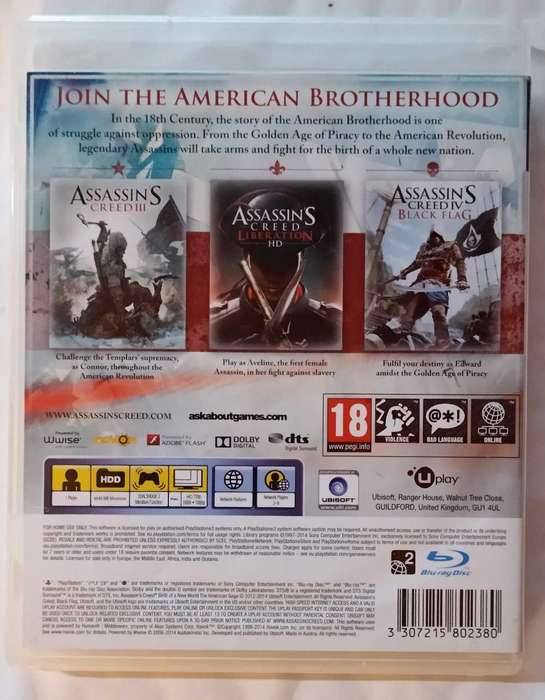Assassin's Creed Birth of a New World The American Saga for Ps3