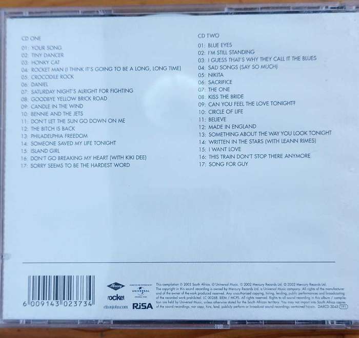 Elton John Greatest Hits 1970 - 2002 CD